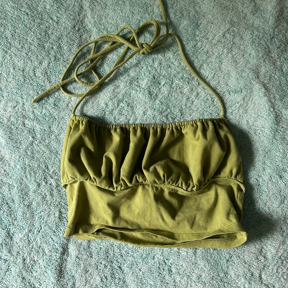 Princess Polly Olive Halter Top